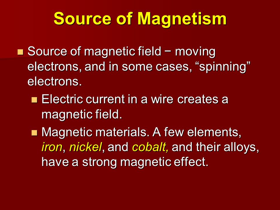 Physical Science Electricity and Magnetism Slides subject to 
