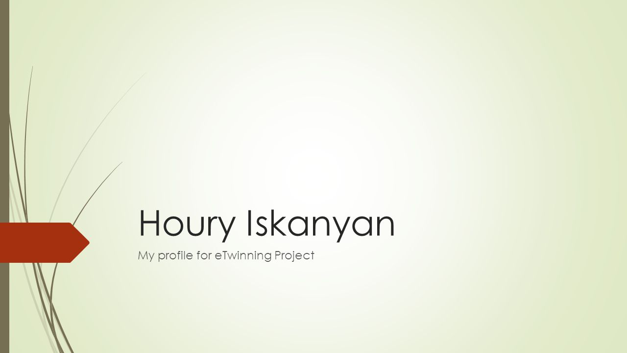 Houry Iskanyan My profile for eTwinning Project