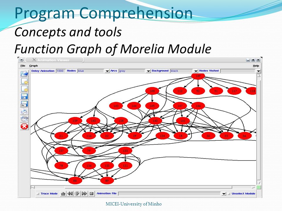 MICEI-University of Minho Program Comprehension Concepts and tools Function Graph of Morelia Module