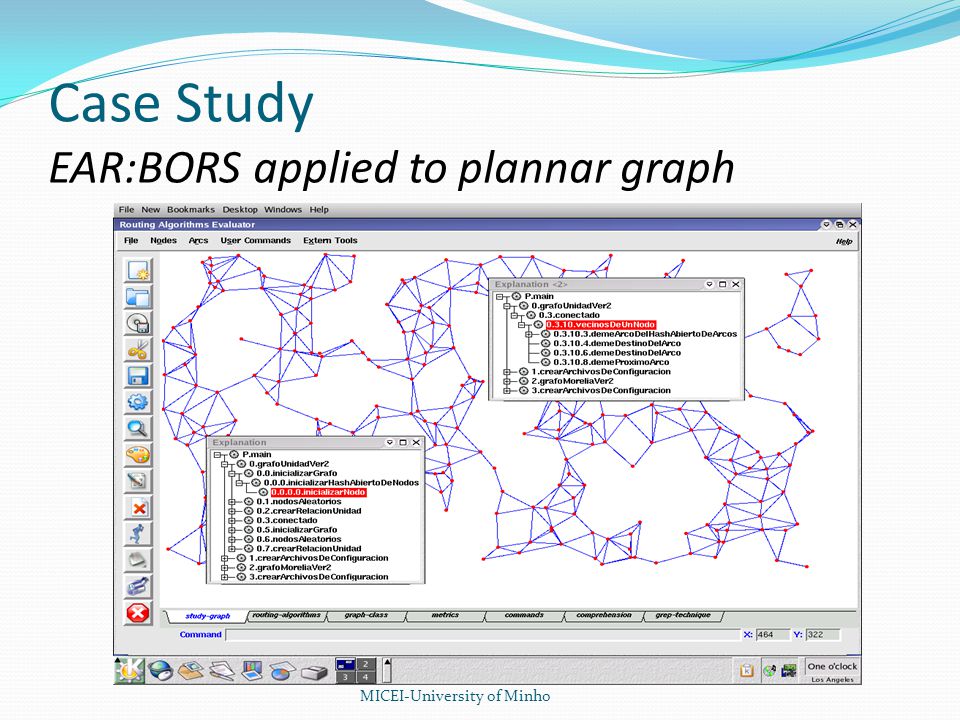 MICEI-University of Minho Case Study EAR:BORS applied to plannar graph