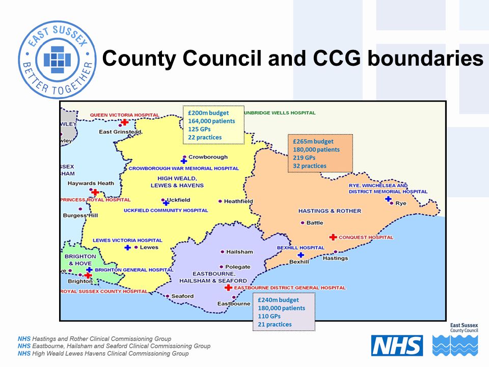 County Council and CCG boundaries
