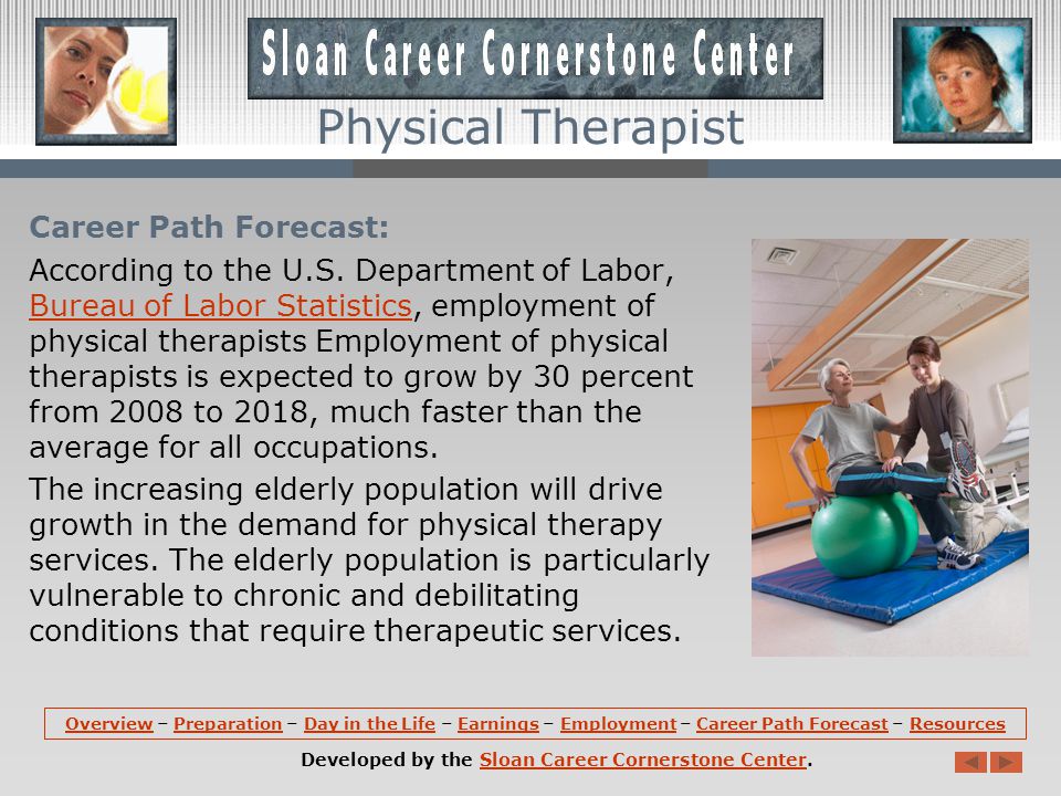 Employment: Physical therapists hold about 185,500 jobs in the United States.