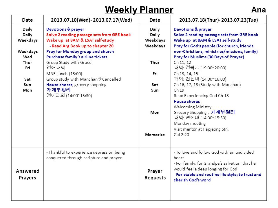 date wed wed date thur tue daily weekdays wed thur fri sat sat sun