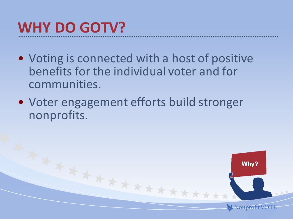 Voting is connected with a host of positive benefits for the individual voter and for communities.