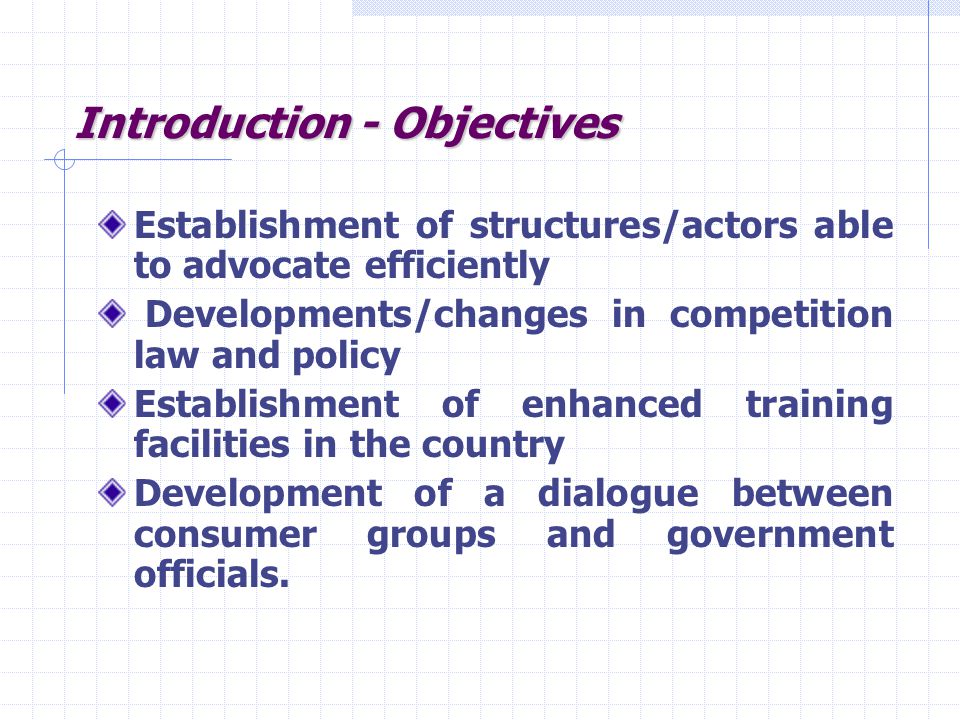 Structure of the report Introduction Political Economy Context Market and Competition Sectoral Regulatory Policies Consumer Protection and Competition Anticompetitive Practices Perspectives on Competition Policy Conclusion
