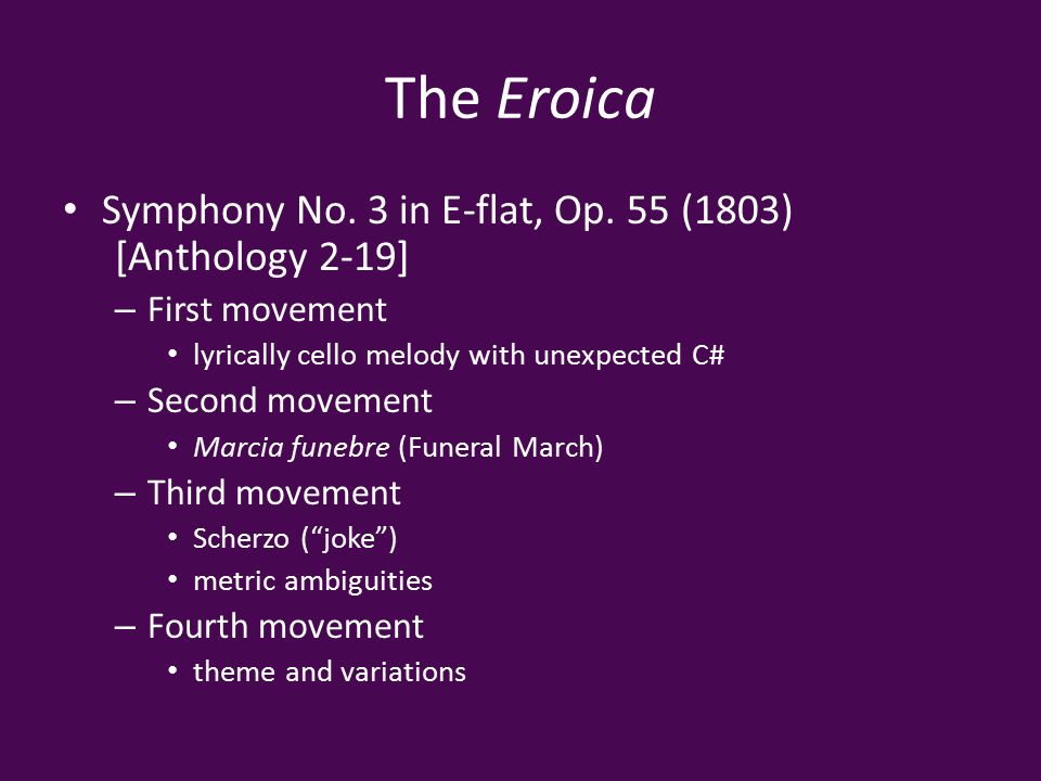 The Eroica Symphony No. 3 in E-flat, Op.