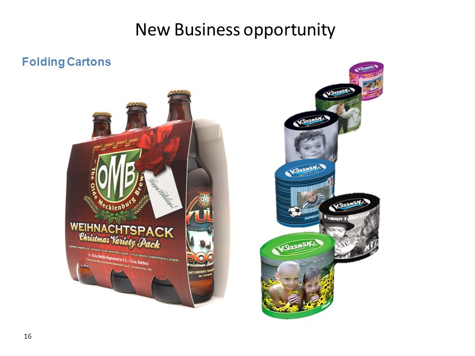 16 Folding Cartons New Business opportunity