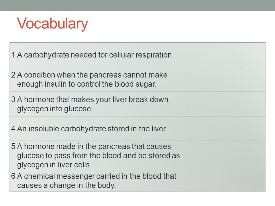 1A carbohydrate needed for cellular respiration.