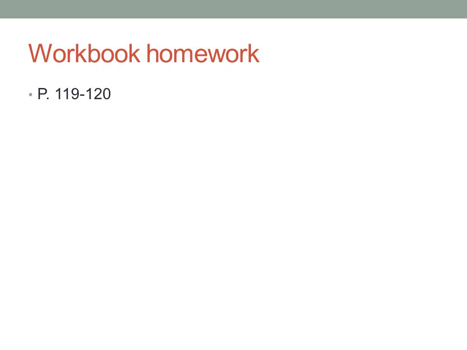Workbook homework P
