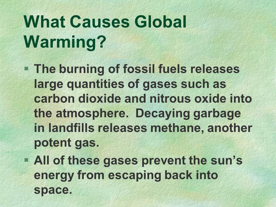 What Causes Global Warming.