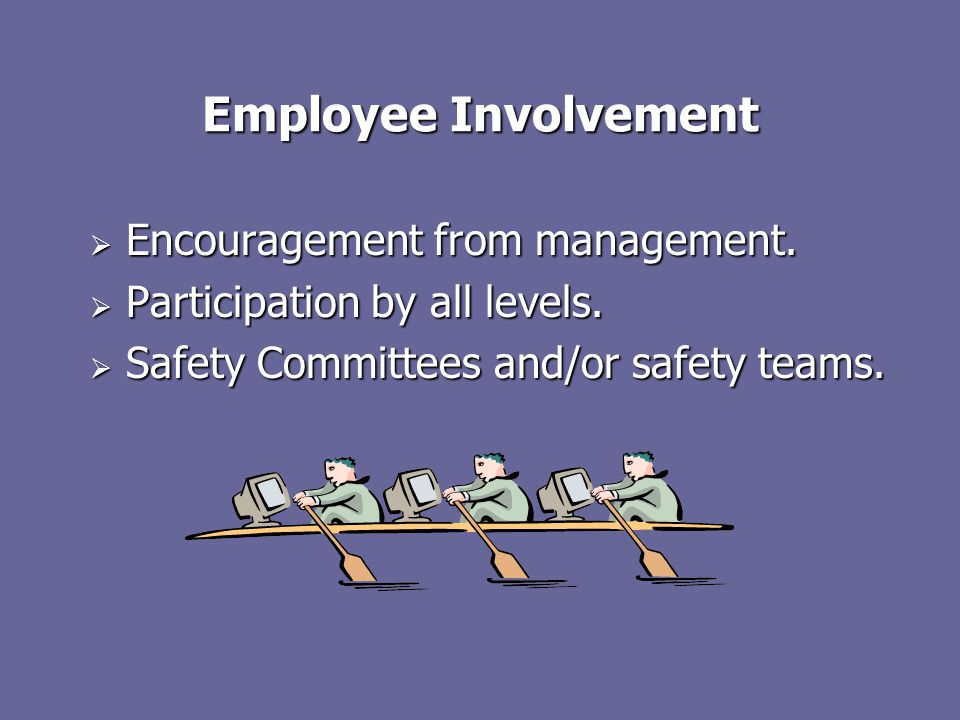 Employee Involvement  Encouragement from management.