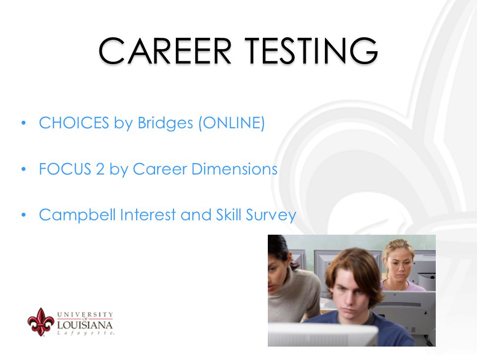 CAREER TESTING CHOICES by Bridges (ONLINE) FOCUS 2 by Career Dimensions Campbell Interest and Skill Survey