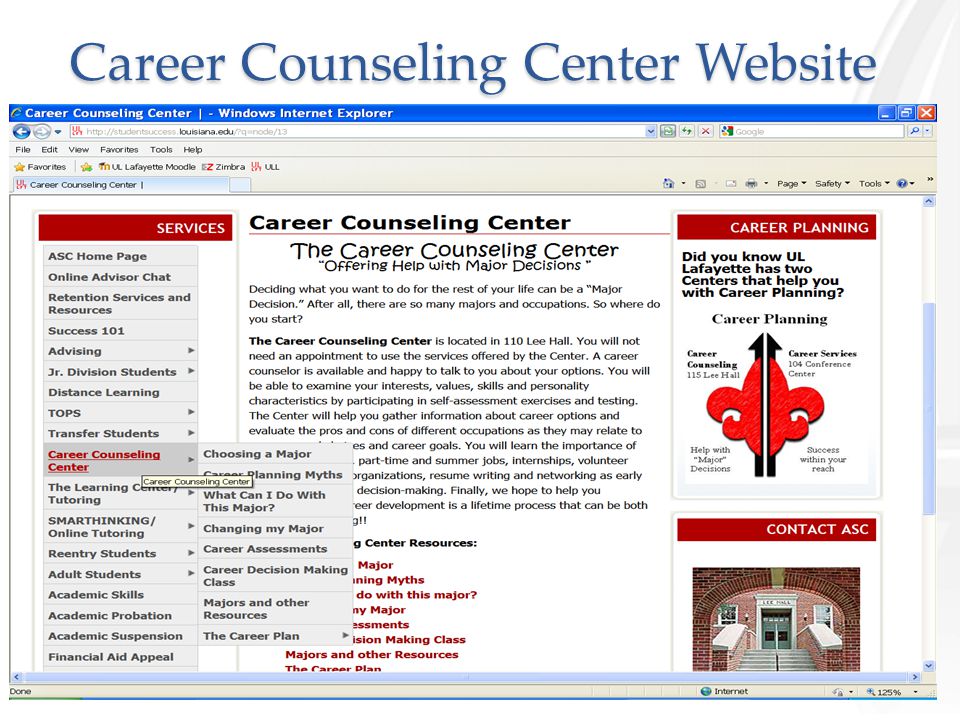 Career Counseling Center Website