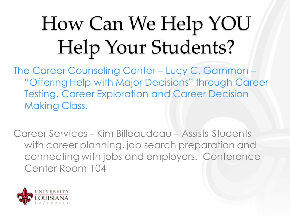 The Career Counseling Center – Lucy C.