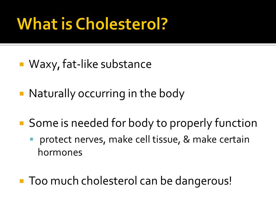 Explaining Cholesterol (Video)