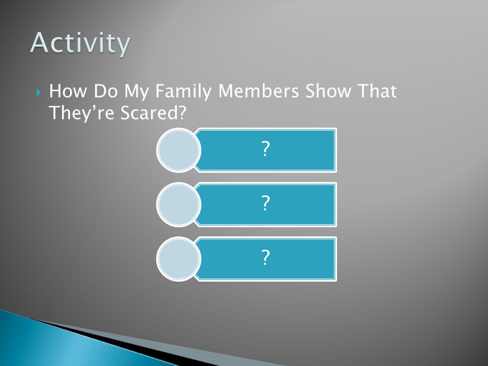  How Do My Family Members Show That They’re Scared