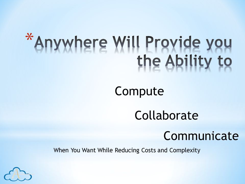 Compute Collaborate Communicate When You Want While Reducing Costs and Complexity