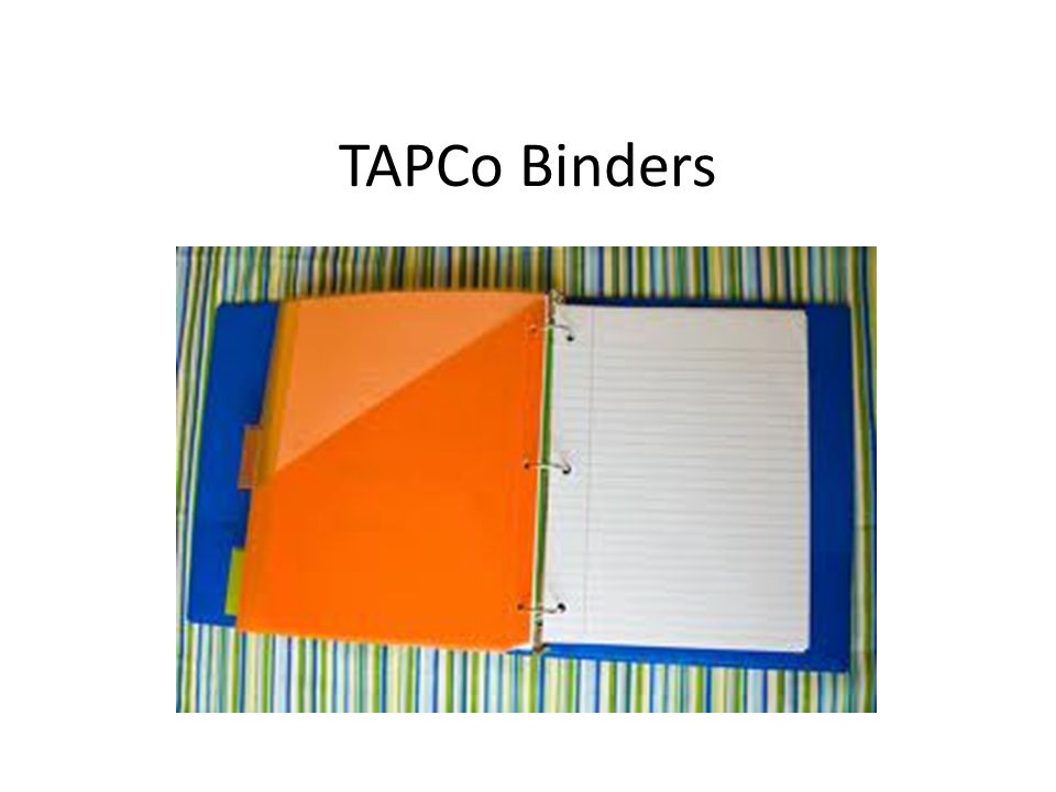 TAPCo Binders