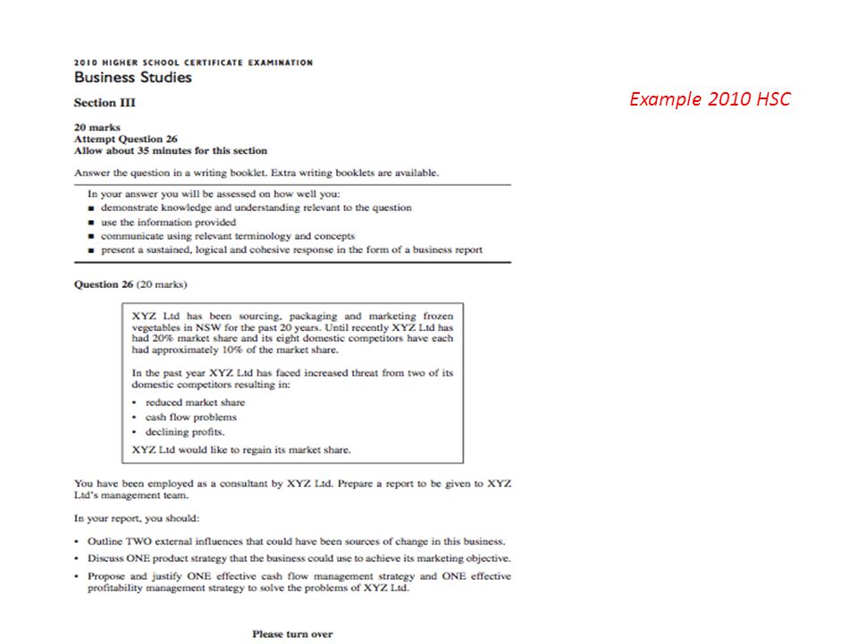 Writing a business report for business studies