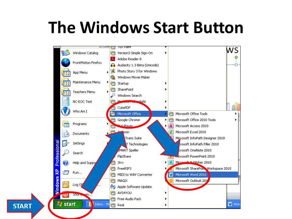 The Windows Start Button START