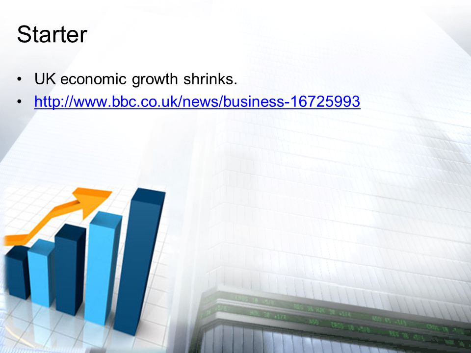 UK economic growth shrinks.   Starter