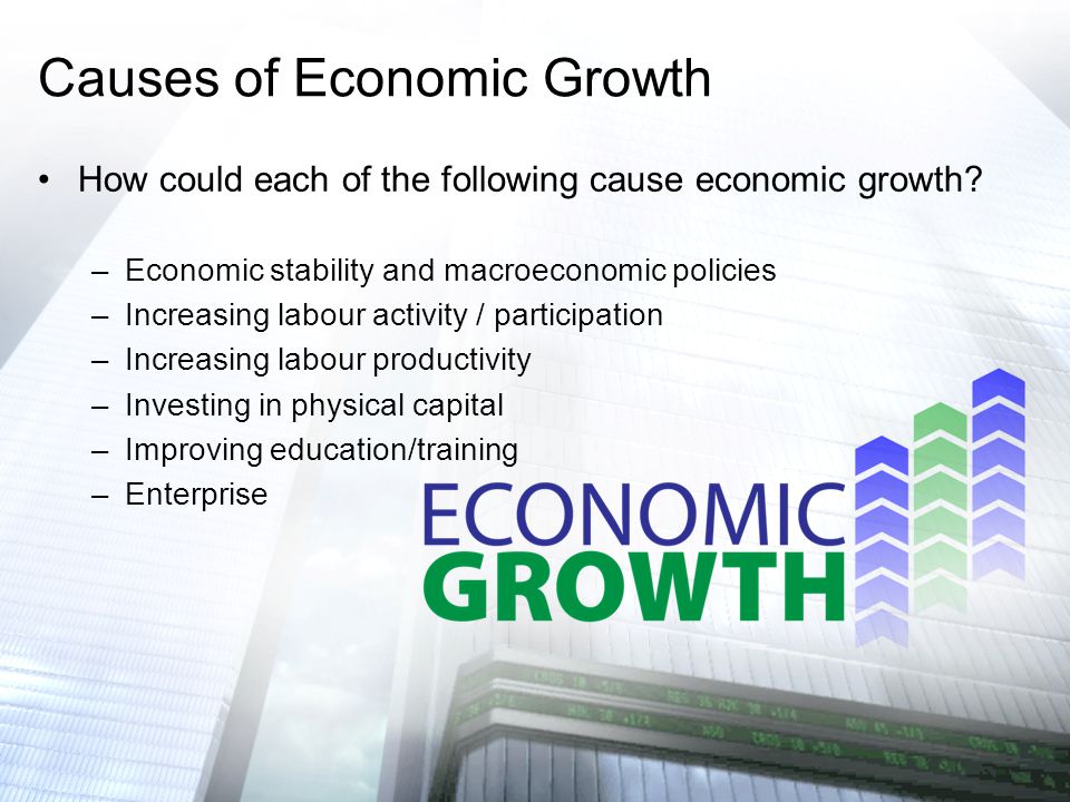 How could each of the following cause economic growth.