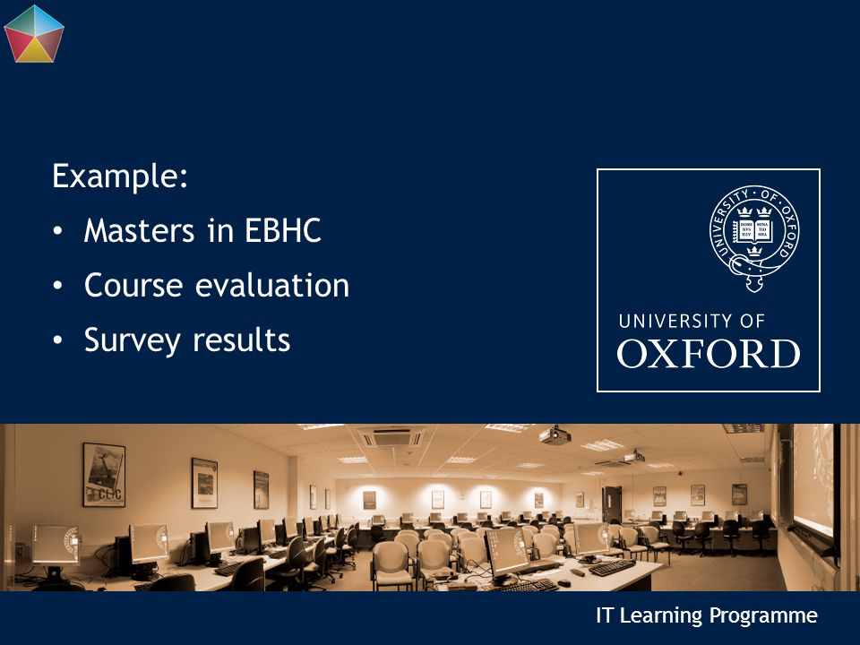 IT Learning Programme Example: Masters in EBHC Course evaluation Survey results