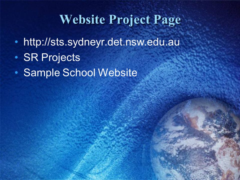 Website Project Page   SR Projects Sample School Website