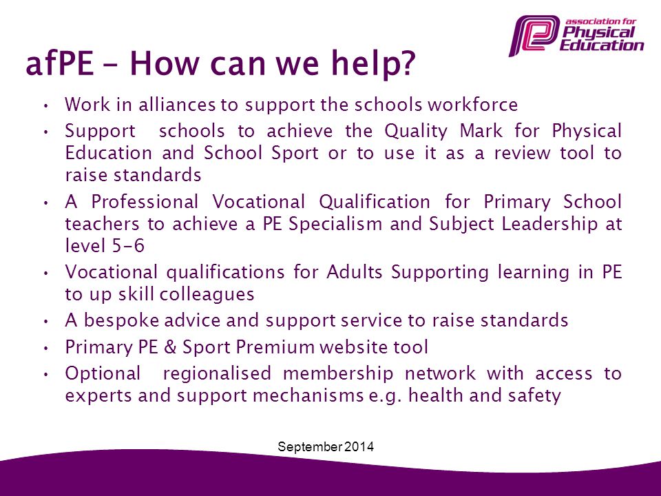 afPE – How can we help.