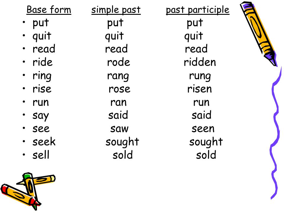 Simple Past Tense Verbs RegularIrregular. Simple Past Tense Regular Simply  add –ed to the verbs cook – cookedsmell – smelled add - added play –  played. - ppt download