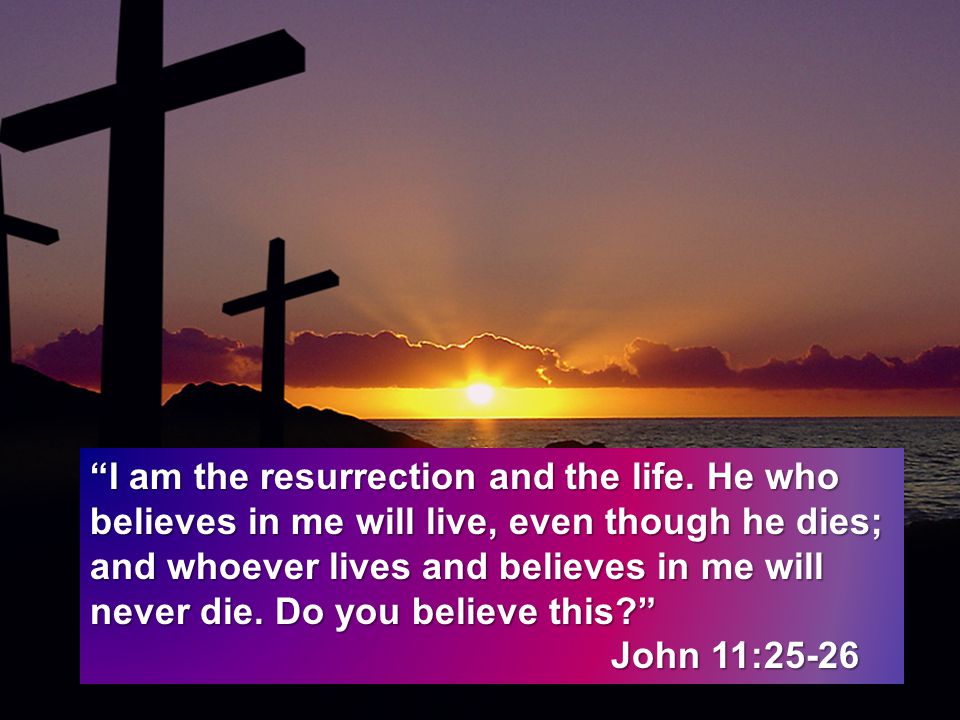 I am the resurrection and the life.