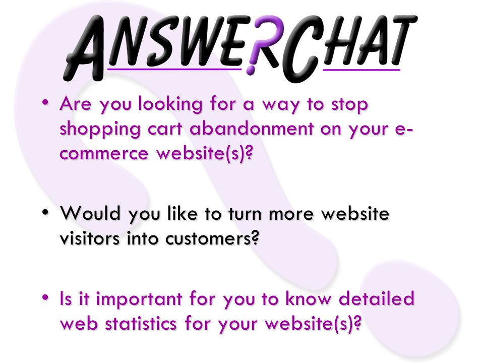 Are you looking for a way to stop shopping cart abandonment on your e- commerce website(s) Are you looking for a way to stop shopping cart abandonment on your e- commerce website(s).