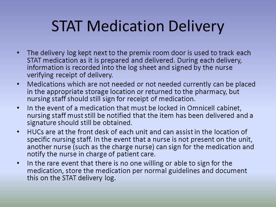 What does STAT mean? Medication meaning