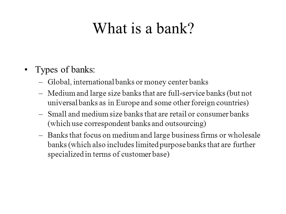 What is a bank.