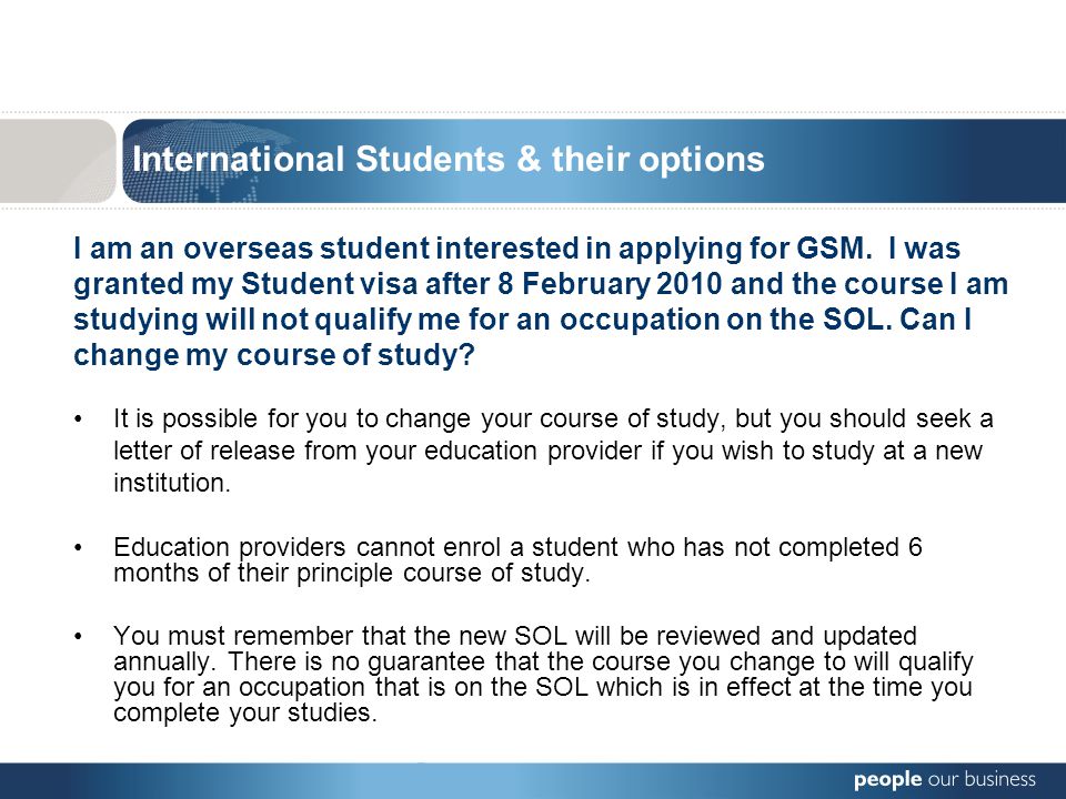 I am an overseas student interested in applying for GSM.