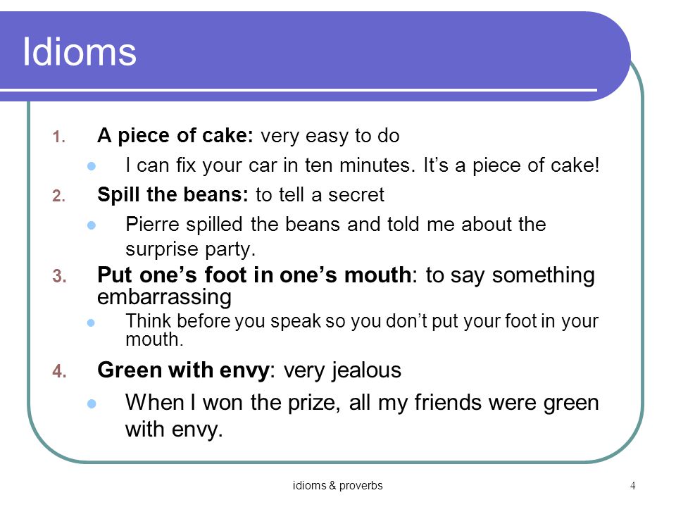 And idioms proverbs Teaching Idioms,