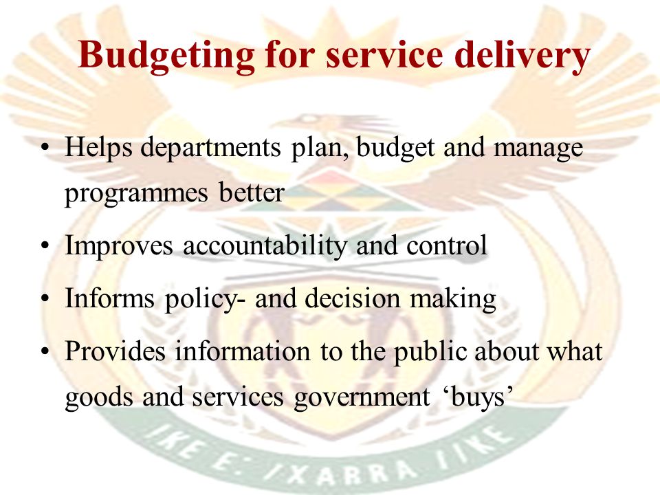 Key Budget format reforms...