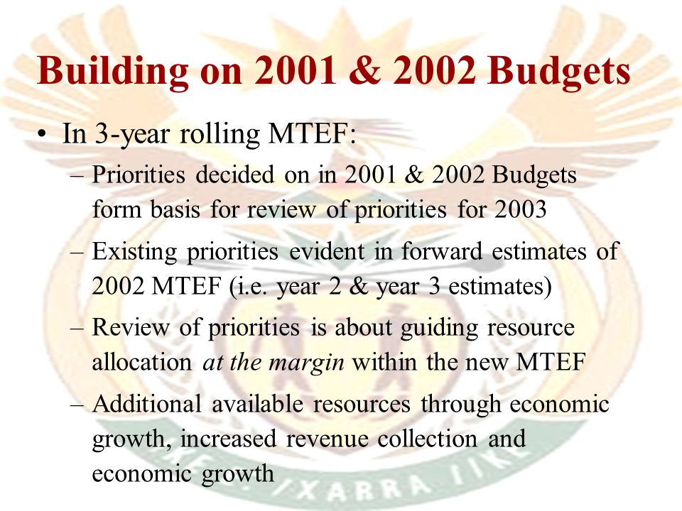 Strengthens MTEF Budgeting..
