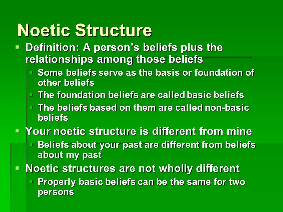 noetic structure