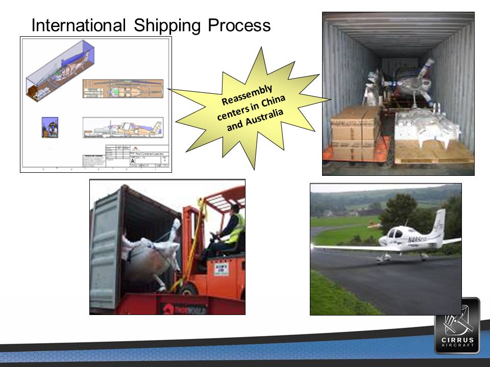 International Shipping Process Reassembly centers in China and Australia