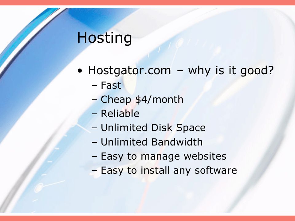Hosting Hostgator.com – why is it good.