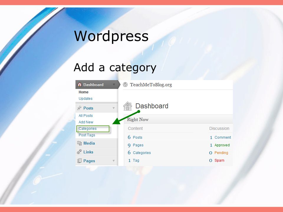 Wordpress Add a category