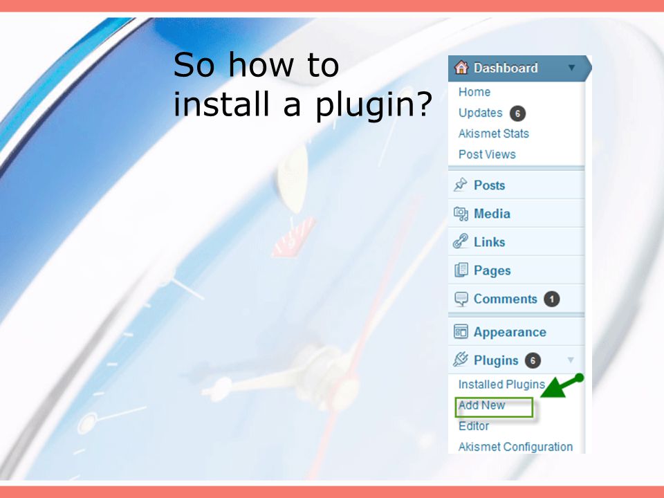 So how to install a plugin