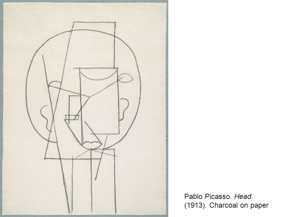 Pablo Picasso. Head. (1913). Charcoal on paper