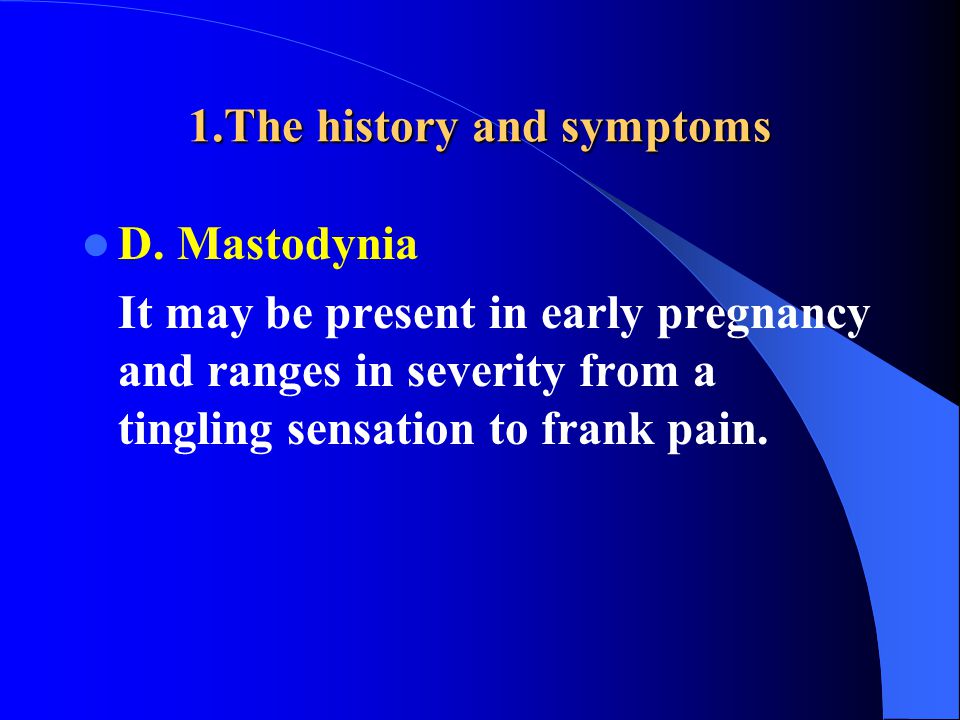 1.The history and symptoms D.