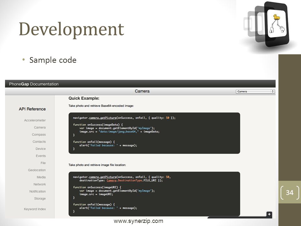 34 Development Sample code