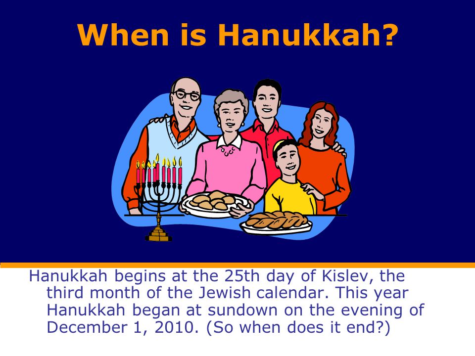When is Hanukkah.
