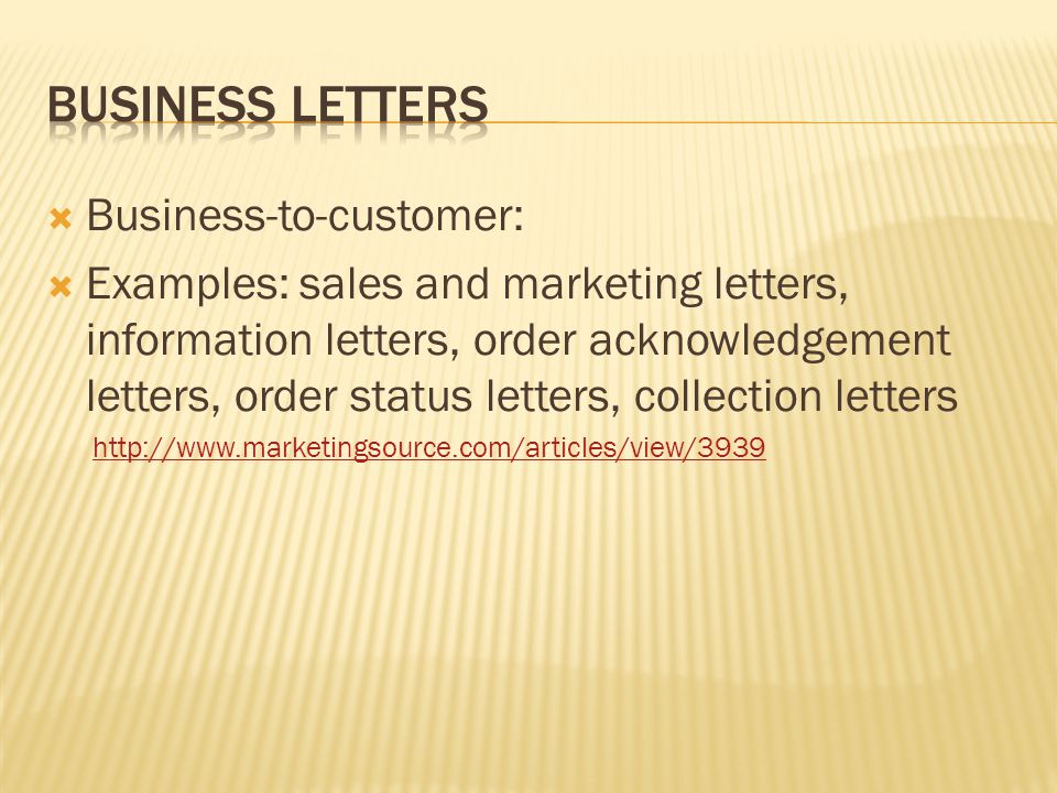 Identify Types Of Business Letters Two Categories Business