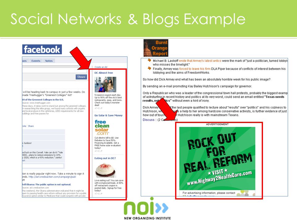 Social Networks & Blogs Example