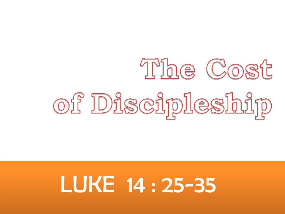 LUKE 14 : 25-35